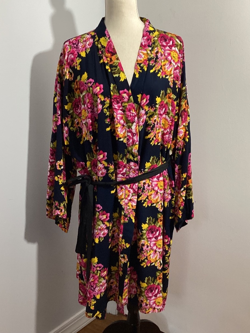DIY HANDMADE ONE SIZE FLORAL KIMONO DUSTER CARDIGAN TOPPER LOUNGEWEAR